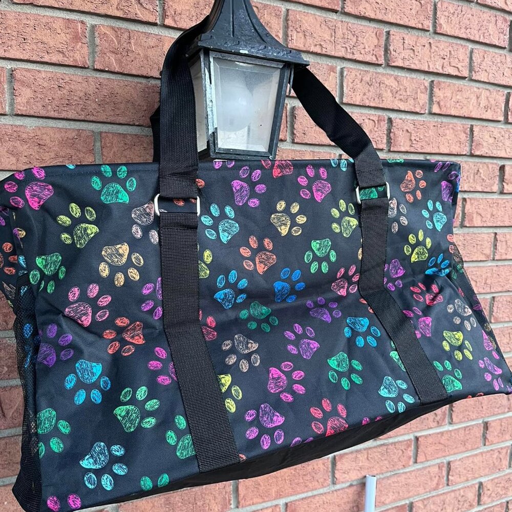 Colorful Paws Large Collapsible Tote
